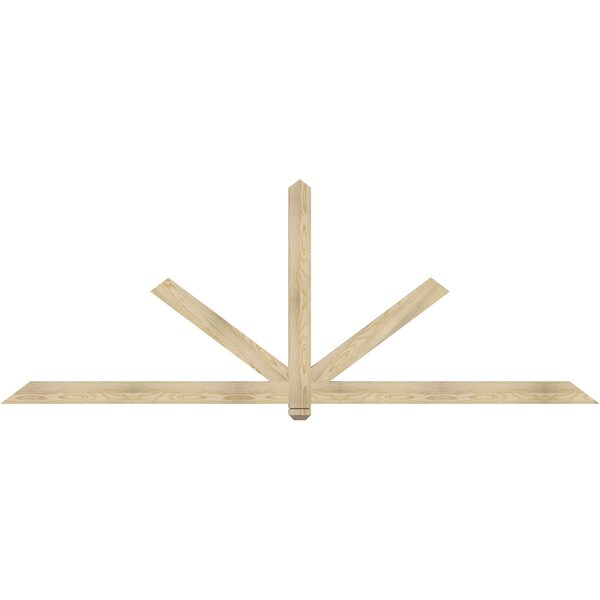 Ekena Millwork Kennewick Rough Sawn Timber Gable Bracket, Douglas Fir, 108"W x 40"H x 2"D x 4"F, 9/12 Pitch GBW108X40X0204KEN00RDF - main